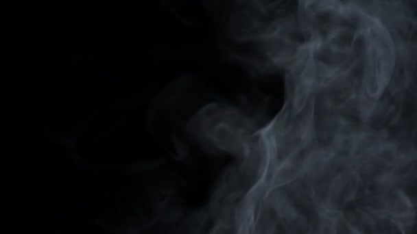 Темные облака и дым медленно летят загрязняющий газ — стоковое видео