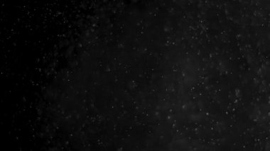 İzole bulut siyah arka plan kabarcık Bokeh toz