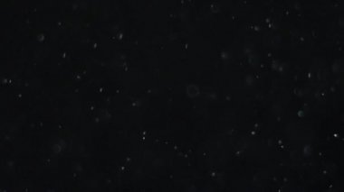 İzole bulut siyah arka plan kabarcık Bokeh toz
