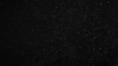 İzole bulut siyah arka plan kabarcık Bokeh toz