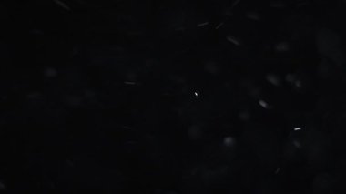 İzole bulut siyah arka plan kabarcık Bokeh toz