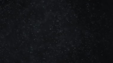 İzole bulut siyah arka plan kabarcık Bokeh toz