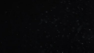 İzole bulut siyah arka plan kabarcık Bokeh toz