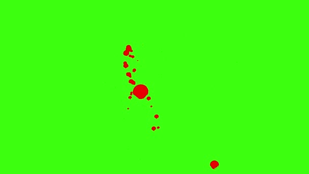 许多小水滴的血飞溅 — 图库视频影像