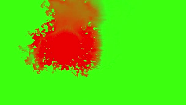 Ink Splatter Over Green Screen Background — Stock Video