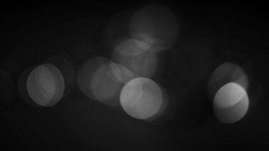 Odak dairesel Bokeh siyah ve beyaz 4k sabit