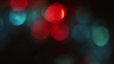 4 k zonklayan odak dairesel Bokeh kırmızı ve mavi