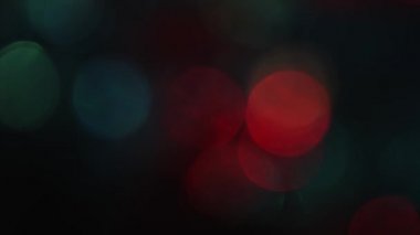 4 k zonklayan odak dairesel Bokeh kırmızı ve mavi