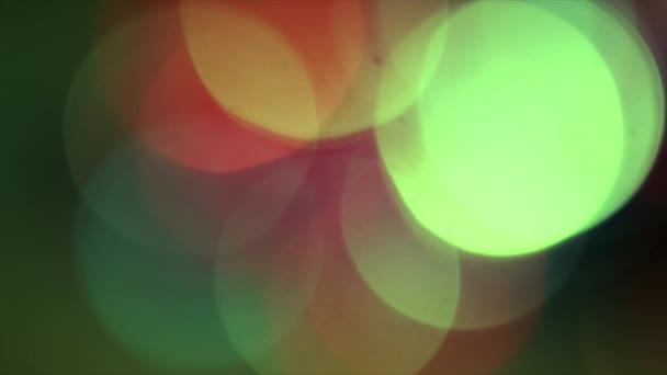 4K costante di messa a fuoco circolare Bokeh rosso e verde — Video Stock