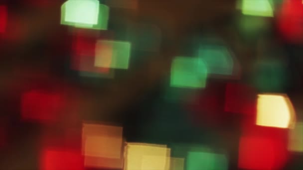 4K Стійкий фокус прямокутний Боке барвистий — стокове відео