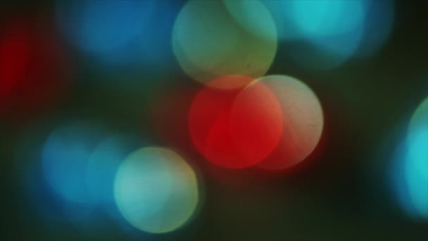 4K éloigné hors foyer Bokeh coloré — Video