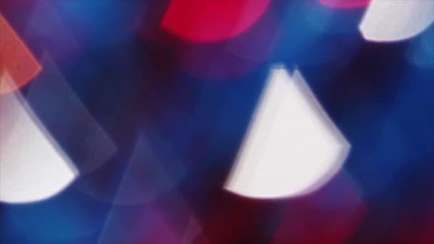 4k σταθερή του εστίαση τριγωνικό Bokeh πολύχρωμο — Αρχείο Βίντεο