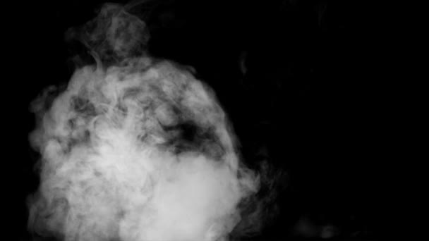 Tűz füst a fekete háttér — Stock videók