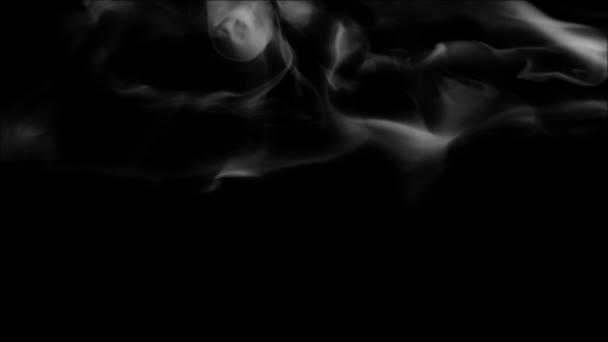 Fire rök från upp svart bakgrund — Stockvideo