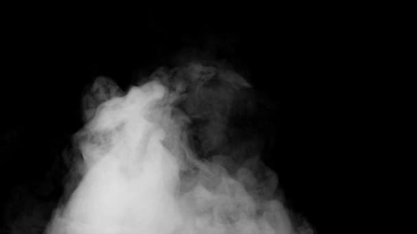 Φωτιά καπνός από μαύρο φόντο — Αρχείο Βίντεο