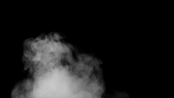 Feuer Rauch von schwarzem Hintergrund — Stockvideo