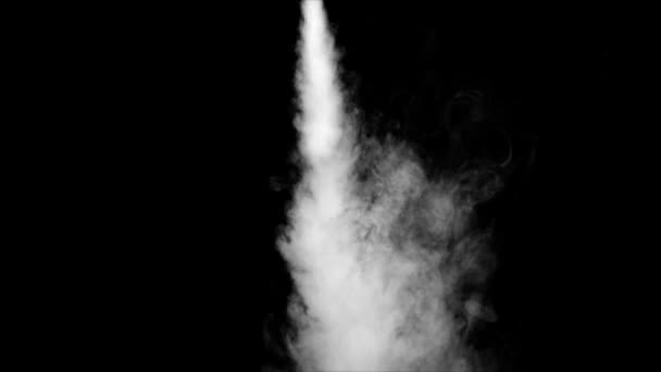 Random Steam Fog Blow from Up a Black Background — Stock Video