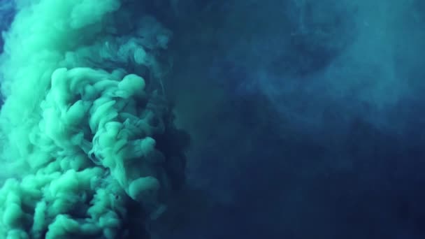 Colored Smoke Curves Isolated on Black Background — Stock Video