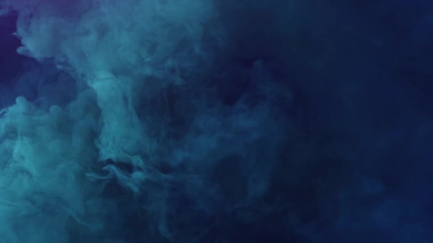 Colored Smoke Curves Isolated on Black Background — Stock Video