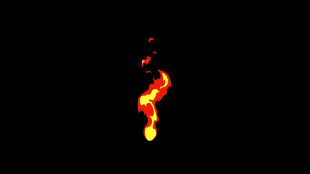 2D мультфильм Fx Pack 4k 30 огонь элементов — стоковое видео
