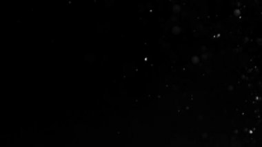 İzole bulut siyah arka plan kabarcık Bokeh toz