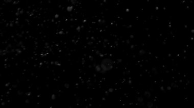 İzole bulut siyah arka plan kabarcık Bokeh toz