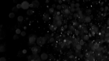 İzole bulut siyah arka plan kabarcık Bokeh toz