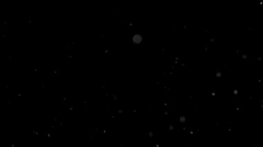 İzole bulut siyah arka plan kabarcık Bokeh toz