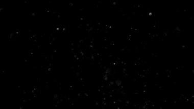 İzole bulut siyah arka plan kabarcık Bokeh toz