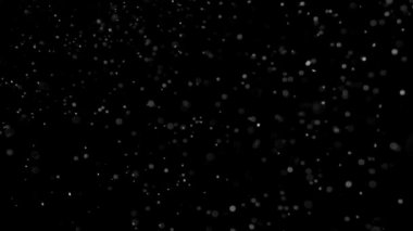 İzole bulut siyah arka plan kabarcık Bokeh toz