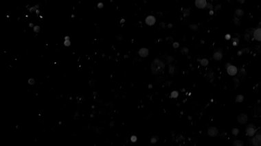 İzole bulut siyah arka plan kabarcık Bokeh toz