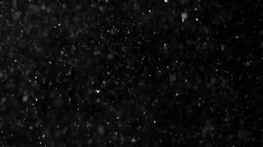 İzole bulut siyah arka plan kabarcık Bokeh toz