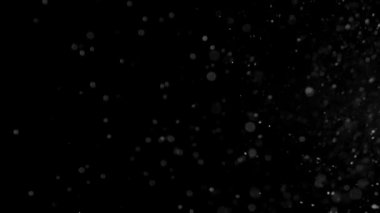 İzole bulut siyah arka plan kabarcık Bokeh toz