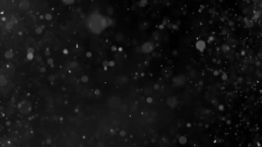 İzole bulut siyah arka plan kabarcık Bokeh toz