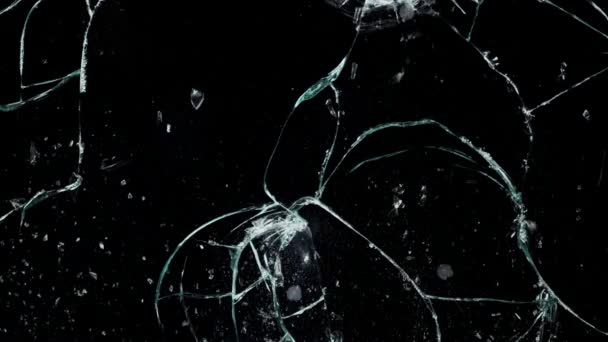 Cracked and Glass with Slow Motion — Stock Video