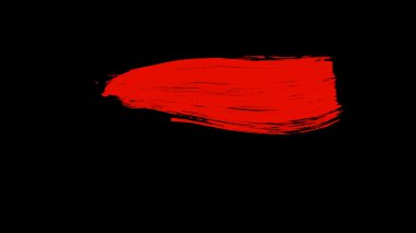 Fırça boya kırmızı renk.