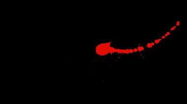 Saydam arka plan üzerinde kan izi sıçramak