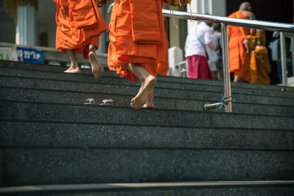 Keşiş yolunu ayaklar.