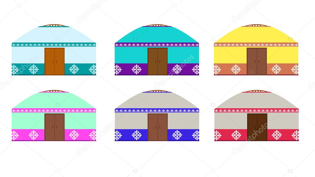 Central asian traditional house named Yurta