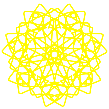 Parlak Sarı Renkli ve Geometrik Mandala Şekline sahip Popüler Soyut Arkaplan Deseni Grafik Tasarım ResmiName