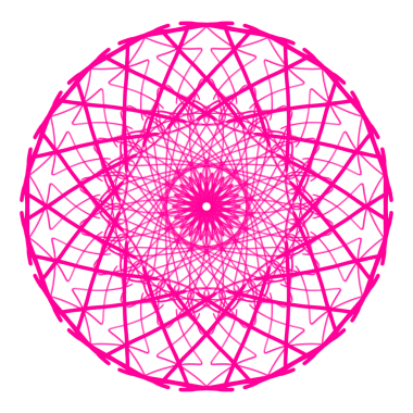 Parlak Pembe Geometrik Mandala Tasarımı Soyut Çiçek Dekoratif Dekoratif Dantel Şekil Elementi Vivid Fuchsia Vektör Sanat Arkaplanı.