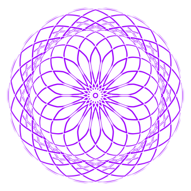 Jeometrik Tasarım ve Zarif Kraliyet Mor Rengi ile Karmaşık Dijital Mandala Sanatı, Dekoratif Arkaplan veya Ruhani Konsept için Soyut Hipnotik Dairesel Desen