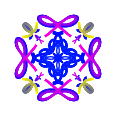 Psikedelik Arkaplan ve Modern Grafik Tasarımı için Geometrik Şekillere sahip canlı Renkli Soyut Mandala Deseni