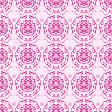 Modern Arkaplan, Kumaş Yazı, Duvar Kağıdı ve Dijital Kağıt için Karmaşık Geometrik Mandala Tasarımı ve Canlı Neon Renkleri ile Parlak Kusursuz Desen