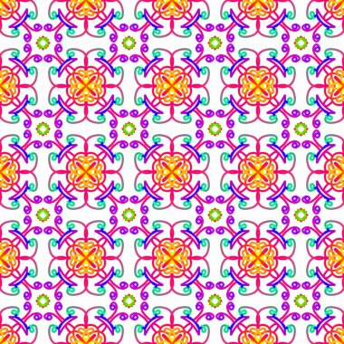 Kusursuz Parlak Renkli Soyut Fas Geometrik Duvar Kağıdı Arkaplan Tekstil Tasarımı Elemanı