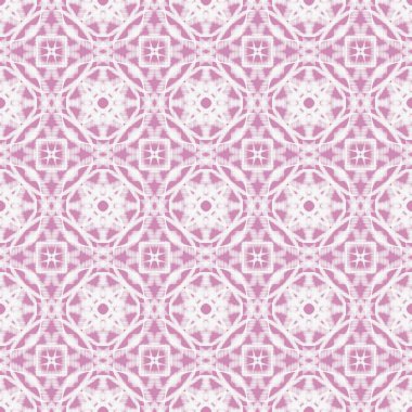 Tekstil kumaş duvar kâğıdı kaplama dekorasyonu için pembe ve beyaz kabile boho tarzına sahip pürüzsüz örgü deseni