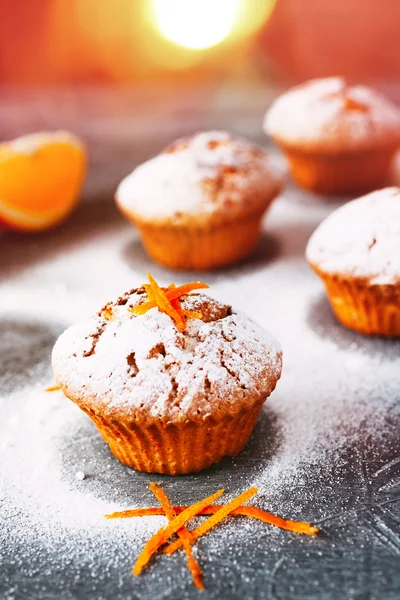 Σπιτικά cupcakes με πορτοκάλια — Φωτογραφία Αρχείου