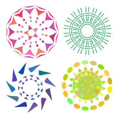 Parlak yuvarlak seti