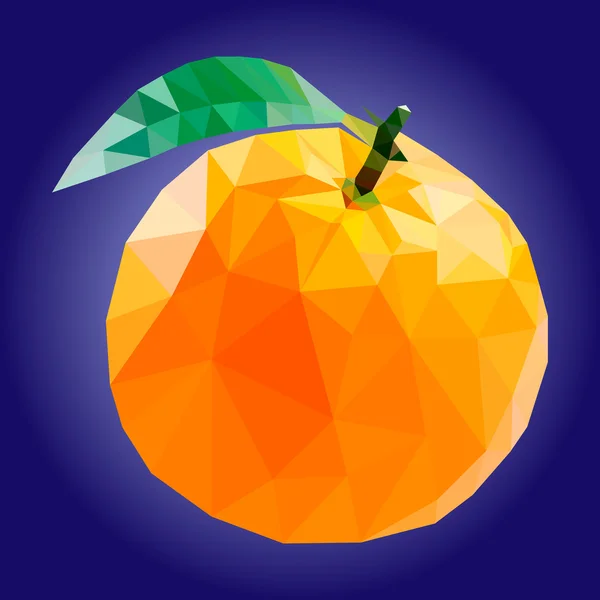 Baixo poli ilustração vetor laranja — Vetor de Stock