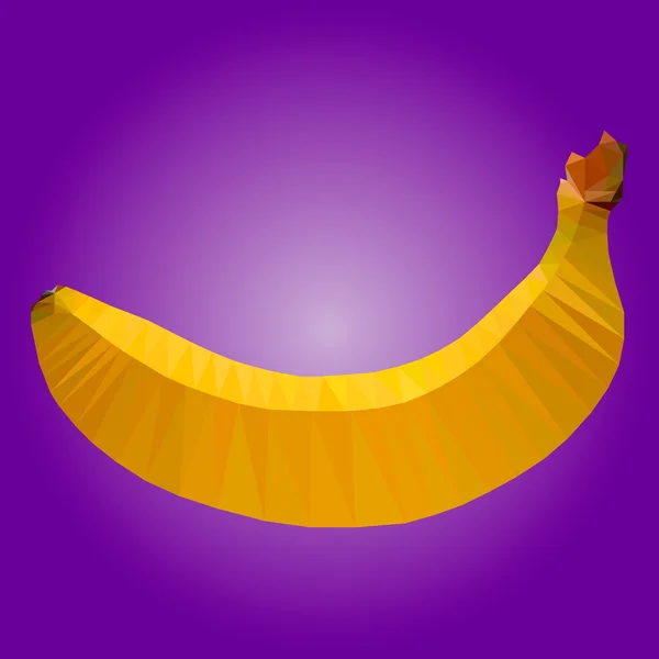 Darstellung von Low-Poly-Bananen-Vektoren — Stockvektor